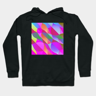 Pink Blue Green Swirled Colorful Flame Abstract Pattern Hoodie